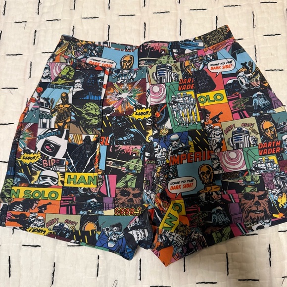 Blackmilk Pants - Star Wars Comic Cuffed Shorts